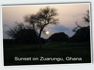 Sunset on Zuarungu Ghana